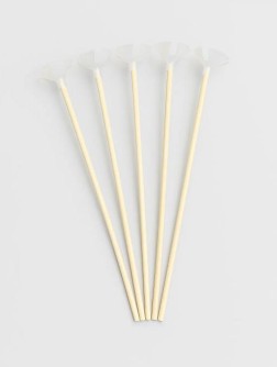 Трубочка+зажим для шаров 10 шт. "Holiday retainer", yellow (40 см)