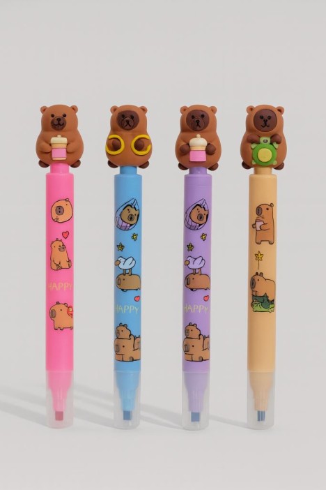 Маркер текстовыделитель &quot;Different capybara&quot;, mix, шоу-бокс 36 шт. 