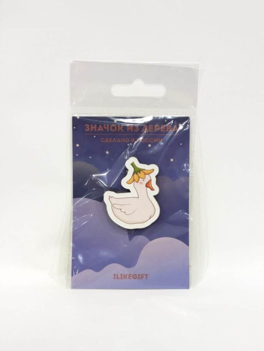 Значок ECO из дерева &quot;Beautiful goose&quot; 