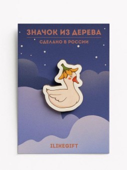 Значок ECO из дерева "Beautiful goose"