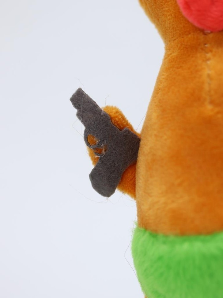 Плюшевый брелок "Убийственный цыпленок", коричневый (15 см)