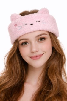 Повязка на голову GIRLY "Пушистый котёнок", розовая