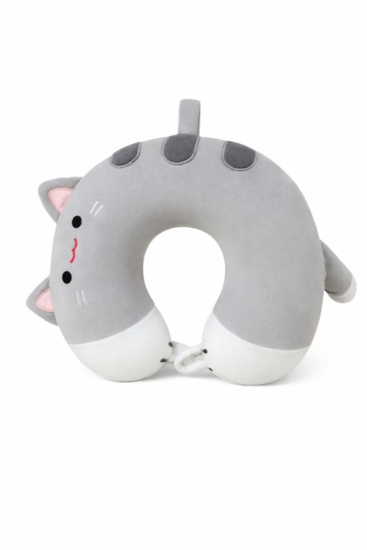 Мягкая игрушка-подушка для шеи "Tabby cat", grey (30*30*10см) 