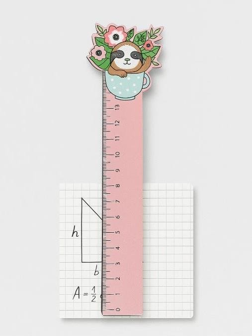 Линейка Sloth in flowers