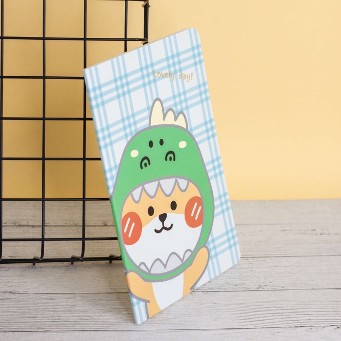 Тетрадь (A5) &quot;Lovely day dino&quot;, blue (13.5*20.5) 