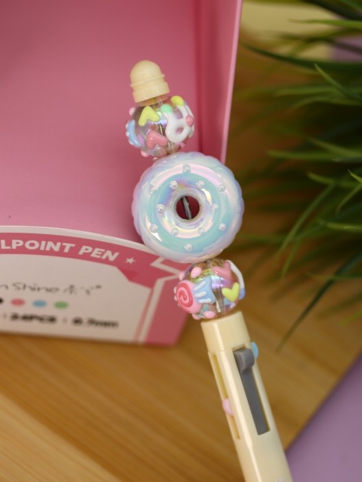 Разноцветная ручка 4 в 1 &quot;Sweet donut &quot;, yellow 