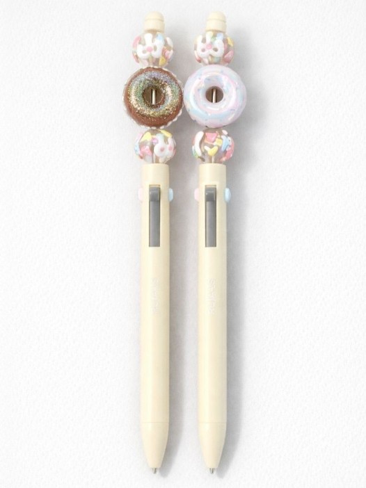 Разноцветная ручка 4 в 1 "Сладкий пончик", желтая 