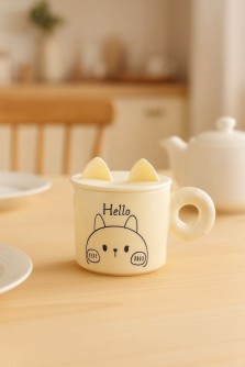 Кружка «Kitty hello», beige (420 ml)