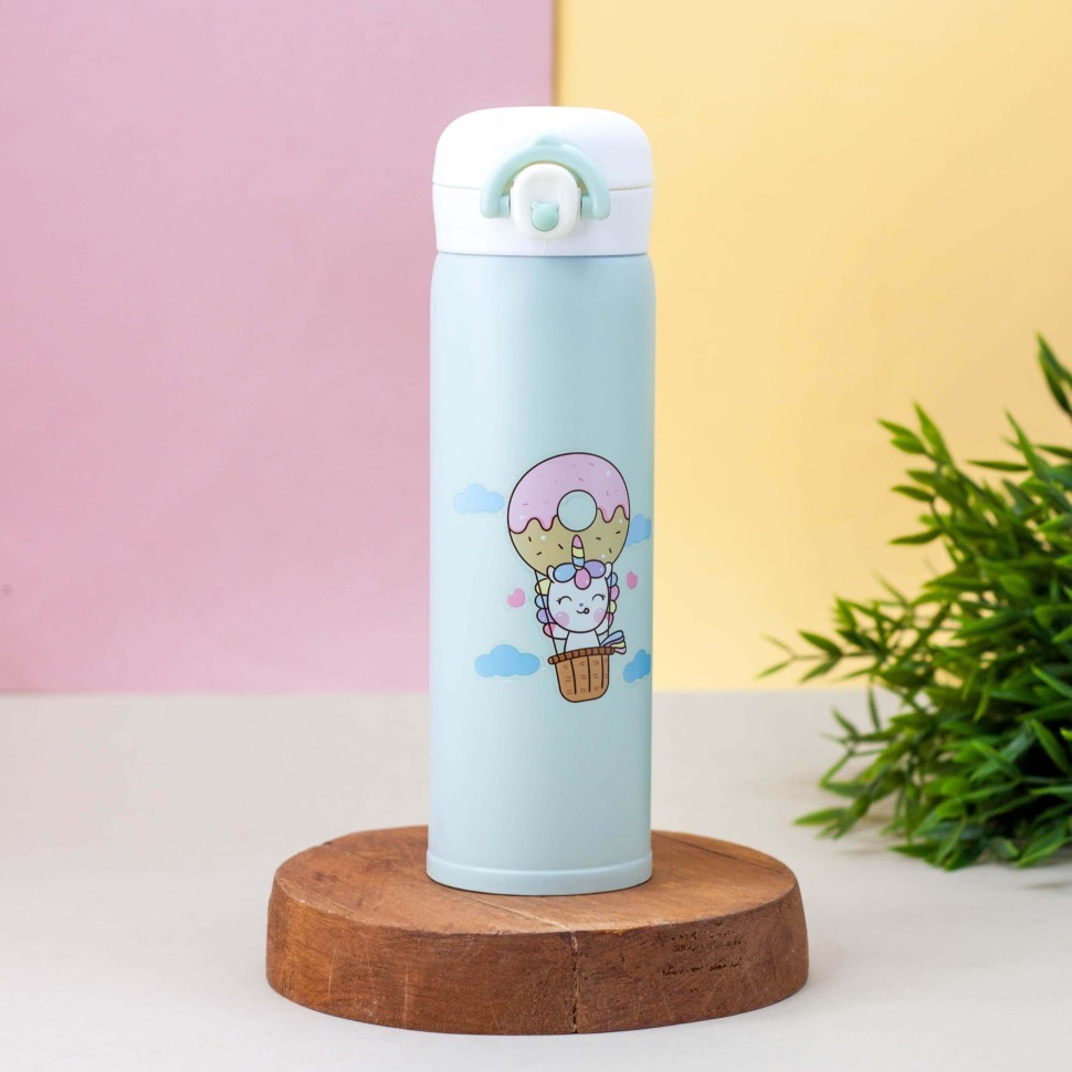 Термос "Little girl unicorn", green (500 ml)