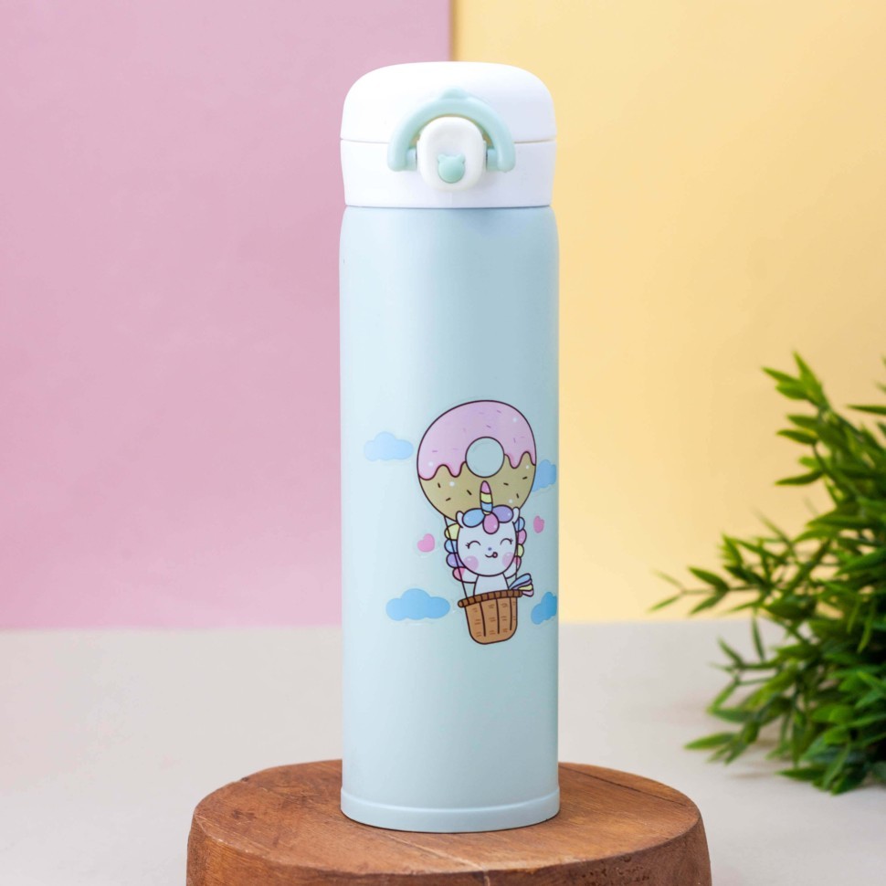 Термос "Little girl unicorn", green (500 ml)