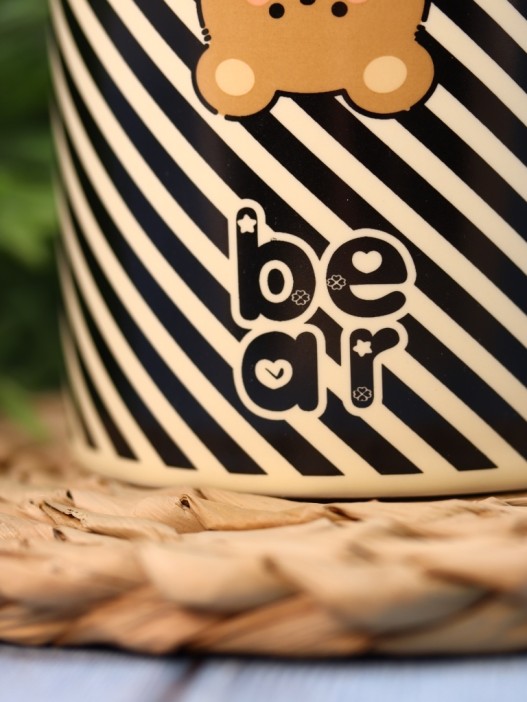 Кружка керамическая «Милый медвежонок», черная (360 мл) 