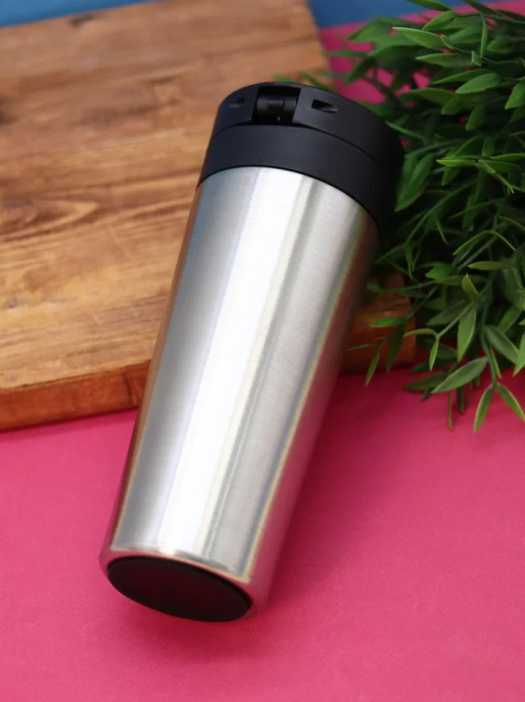 Термокружка «Love you more day by day», silver (500 мл) 