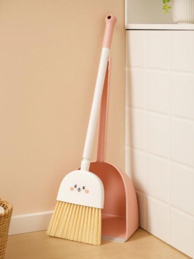 Веник с совком "Big bunny", pink