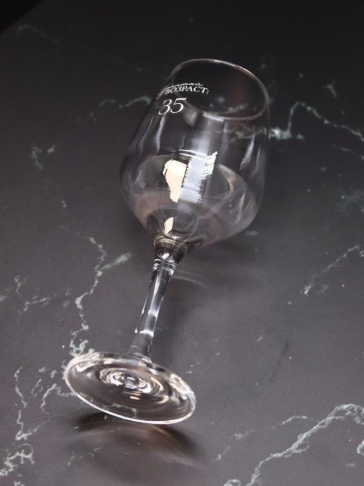 Бокал для вина Oh vine! &quot;Идеальный возраст: мои 35&quot;, 400мл 