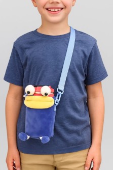 Футляр плюшевый для термоса "Bug-eye", blue (14*10 см)