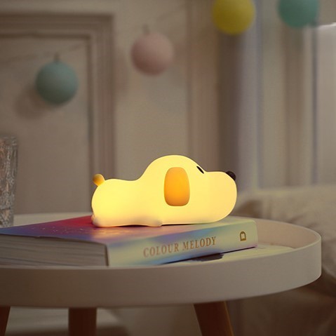 Ночник iLikeGift "Счастливая собака", желтый (12*11 см)