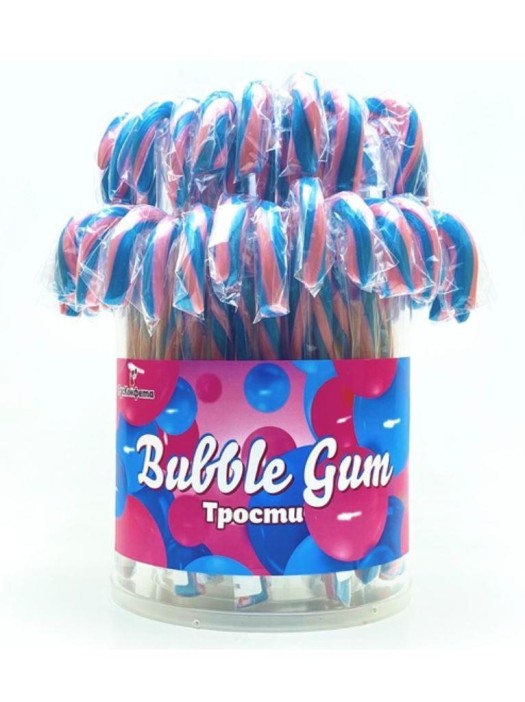 Леденцы S.L."Трость Bubble Gum" (шоубокс - 60 шт.) 