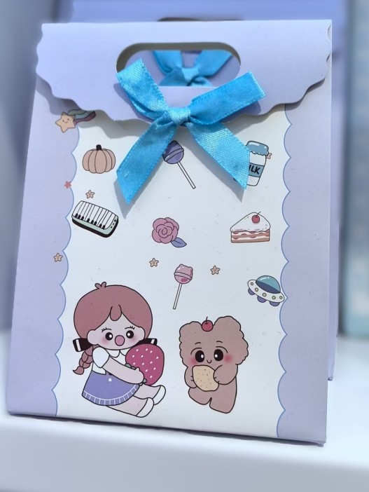 Пакет подарочный (XS) &quot;Anime friends&quot;, purple (16.5*12.5*6) 