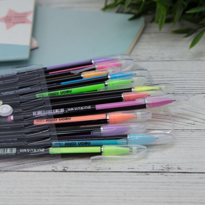 Набор цветных неоновых ручек &quot;Neon color&quot;, 12 шт, mix 