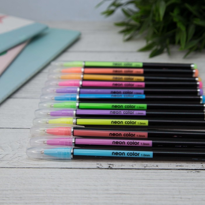 Набор цветных неоновых ручек &quot;Neon color&quot;, 12 шт, mix 