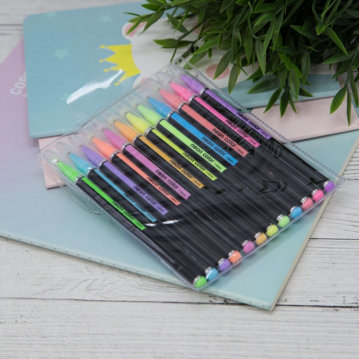 Набор цветных неоновых ручек &quot;Neon color&quot;, 12 шт, mix 