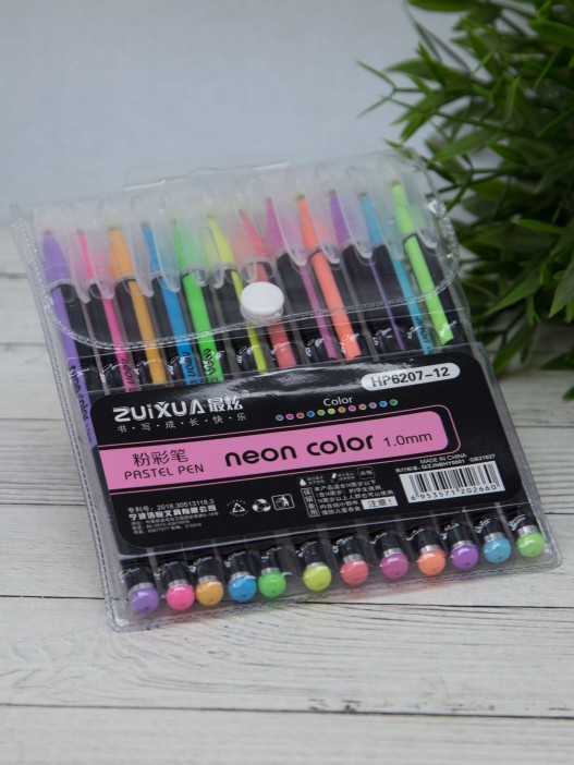 Набор цветных неоновых ручек &quot;Neon color&quot;, 12 шт, mix 