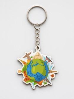 Брелок ECO из дерева iLikeGift «Путешествия»