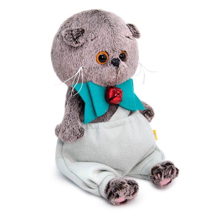 Мягкая игрушка "Басик BABY в шортиках и банте с колокольчиком" (20 см) 