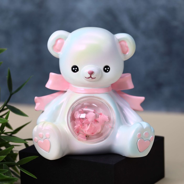 Ночник «Teddy bear», white (11 см), пластик 