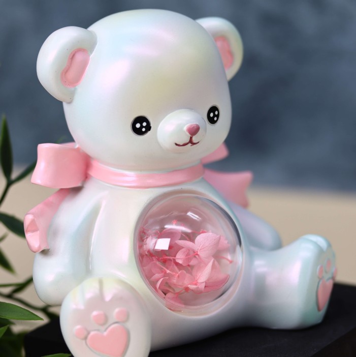 Ночник «Teddy bear», white (11 см), пластик 