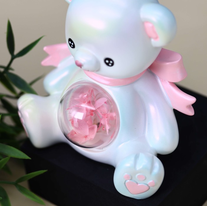 Ночник «Teddy bear», white (11 см), пластик 