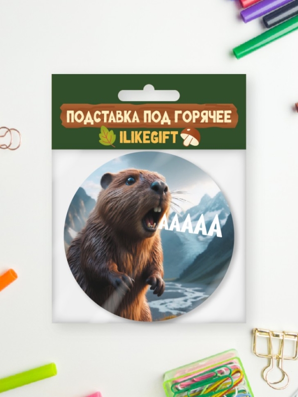 Подставка под горячее iLikeGift "Аааа", 9см