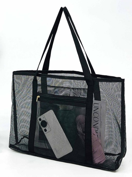 Сумка шоппер &quot;Transparent&quot;, black (47*12*29.5 см) 