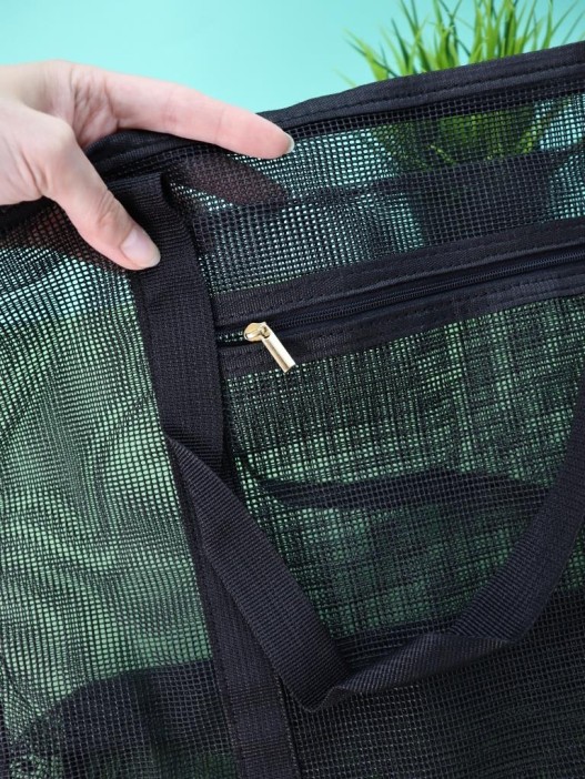 Сумка шоппер &quot;Transparent&quot;, black (47*12*29.5 см) 