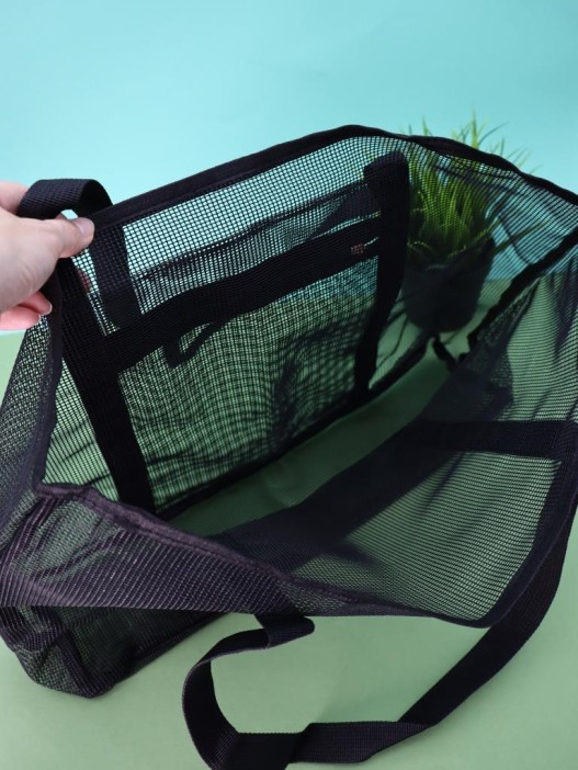 Сумка шоппер &quot;Transparent&quot;, black (47*12*29.5 см) 