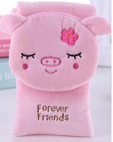 Сумочка плюшевая &quot;Sleeping pig&quot;, pink (17*10 см) 