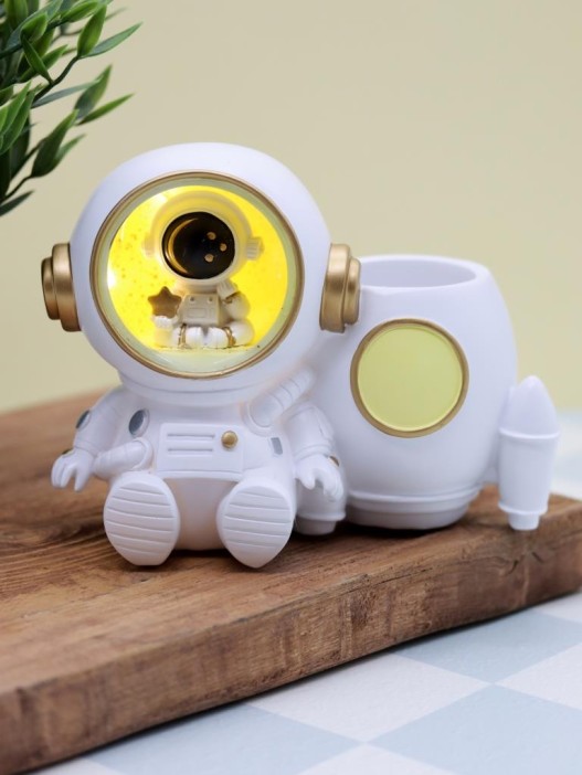 Ночник - подставка для канцелярских принадлежностей «Cosmo rocket», white 