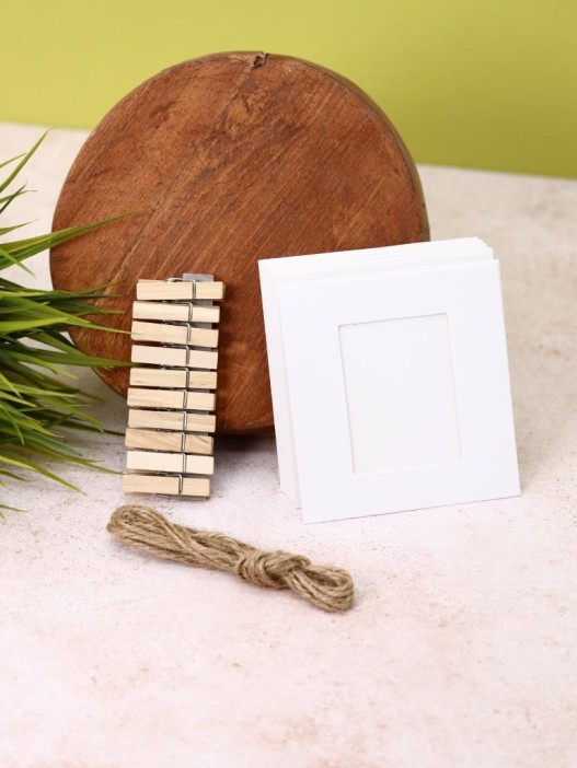 Крафтовые фоторамки «Classic», white, 9*9.5 см 