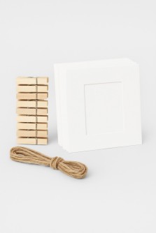 Крафтовые фоторамки "Классика", белые, 9*9,5 см