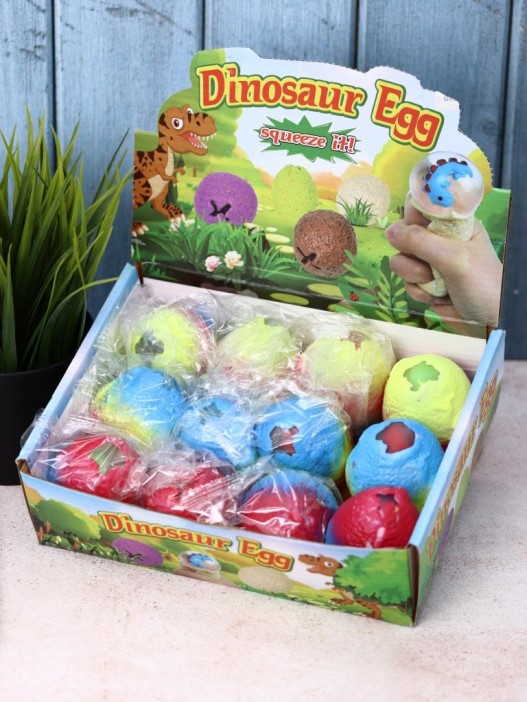 Мялка - антистресс «Colorful dinosaur egg», шоу-бокс 12 шт. 