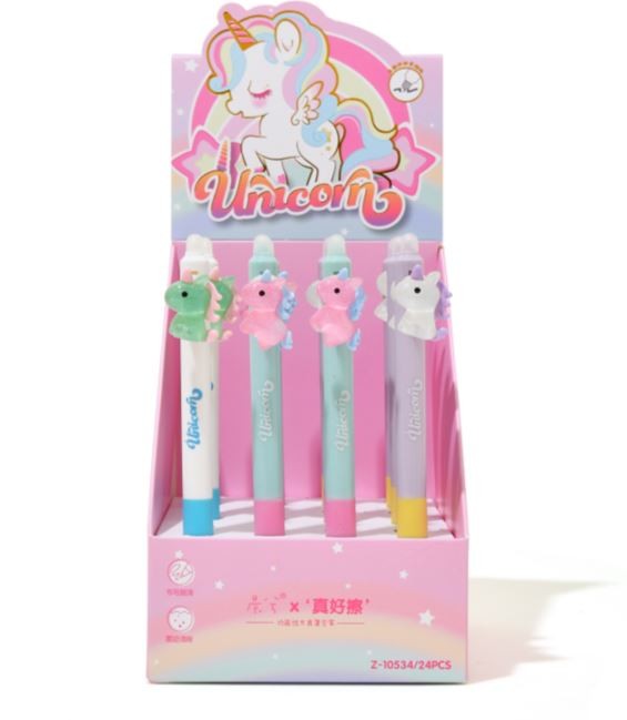 Ручка пиши-стирай &quot;Cute unicorn&quot;, mix, шоу-бокс 24 шт. 