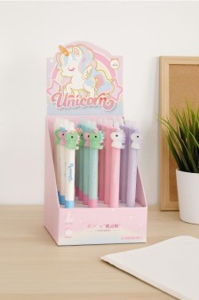 Ручка пиши-стирай "Cute unicorn", mix, шоу-бокс 24 шт.