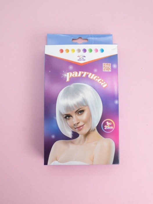 Парик карнавальный &quot;Fancy chic&quot;, white (25 см) 
