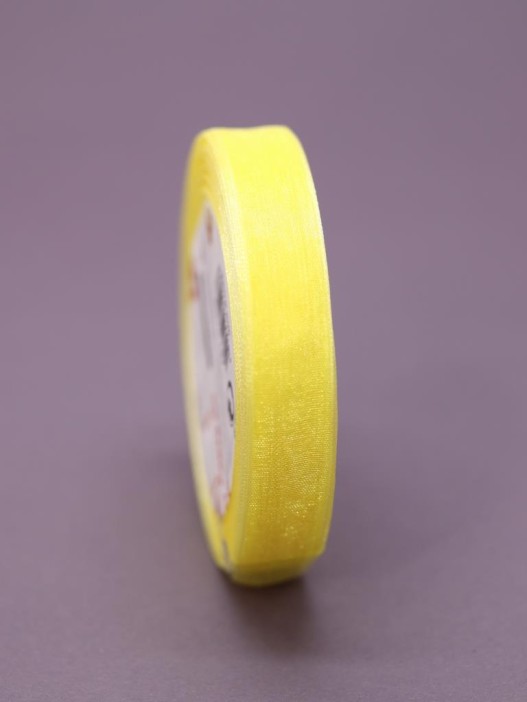 Лента для декора и подарков &quot;Ribbon of magic&quot;, neon light yellow (1,5 см*1 м) 