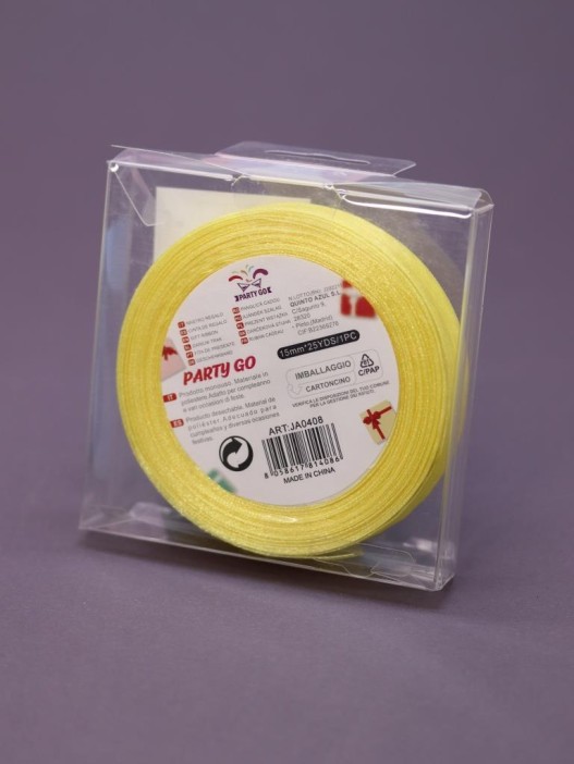 Лента для декора и подарков &quot;Ribbon of magic&quot;, neon light yellow (1,5 см*1 м) 