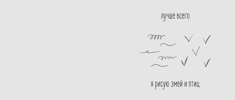 Обложка для студенческого "Лучше всего я рисую змей и птиц"