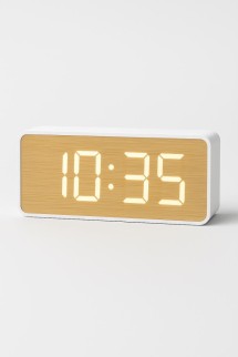 Часы-будильник электронные «Scandi Glow», white, USB (16*2,9*6,5 см)