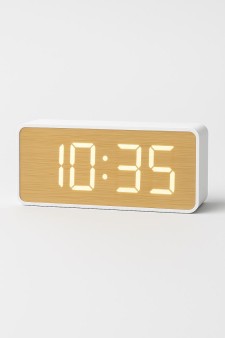 Часы-будильник электронные «Scandi Glow», white, USB (16*2,9*6,5 см)