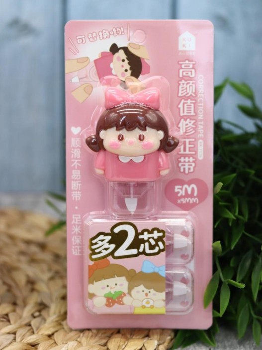 Корректор &quot;Girlfriend&quot;, pink + 2 сменных блока, шоу-бокс 8 шт. 