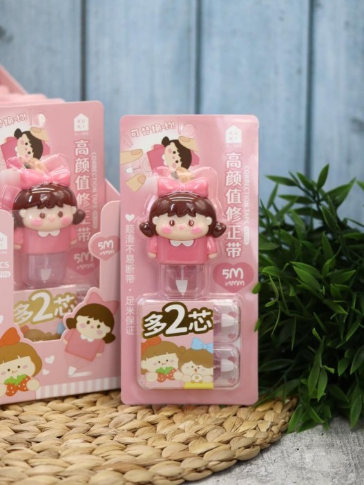 Корректор &quot;Girlfriend&quot;, pink + 2 сменных блока, шоу-бокс 8 шт. 